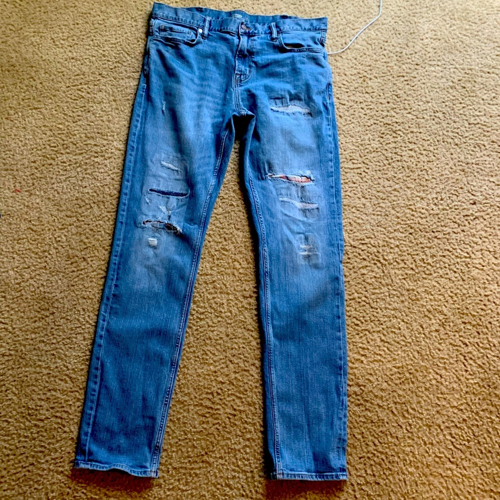 Men’s Old Navy Blue Distressed Jeans